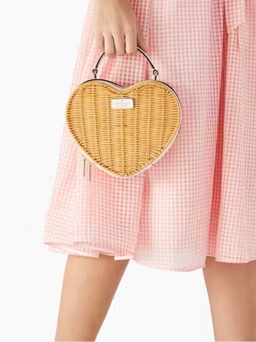 Kate Spade Wicker Heart Crossbody Bag NWT - Picture 8 of 8